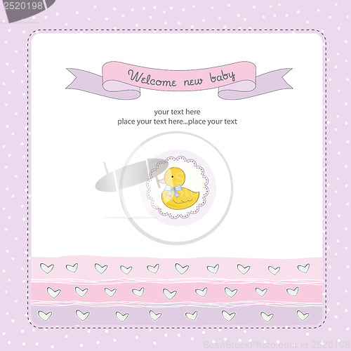 Image of baby shower card with little duc