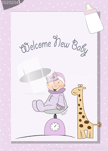 Image of baby girl shower announcement