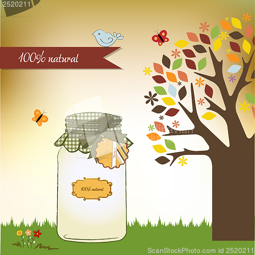 Image of pure biological food jar