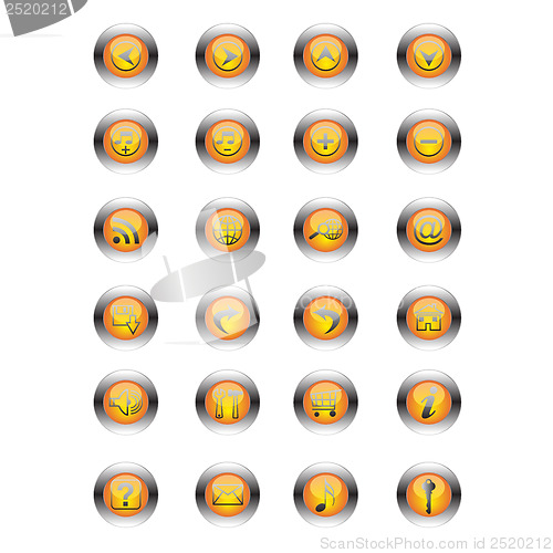 Image of internet icon, social media icon set