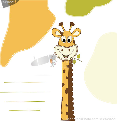 Image of birthday greeting card with giraffe