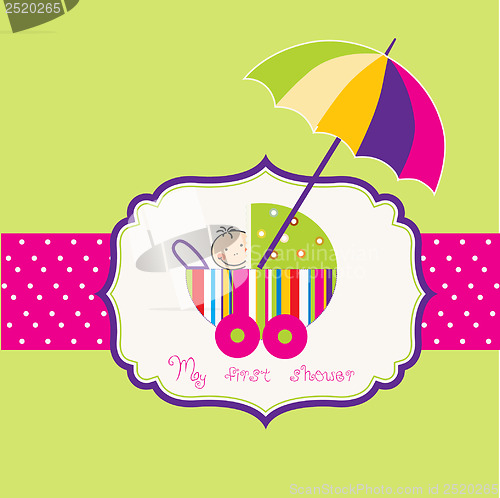 Image of baby girl announcement card