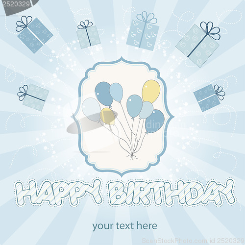 Image of birthday card with balloons