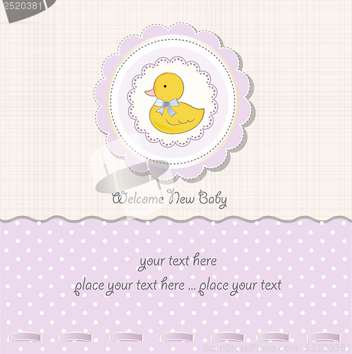 Image of baby girl shower card