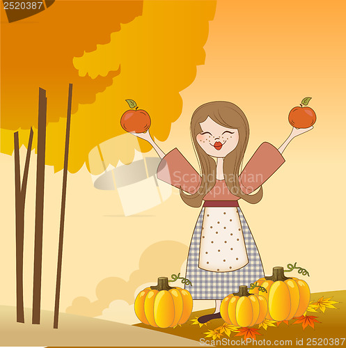 Image of autumn girl