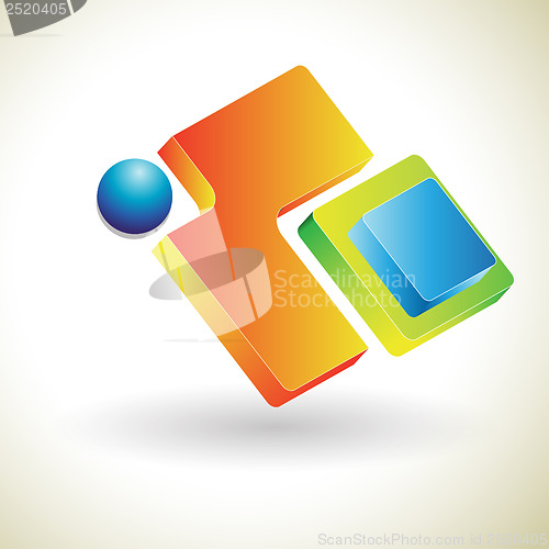 Image of 3d abstract sign