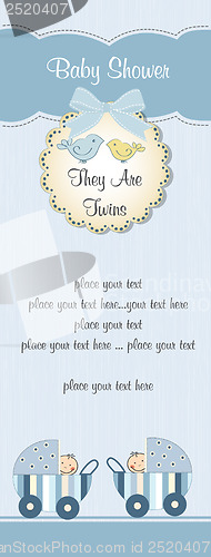 Image of baby twins shower card