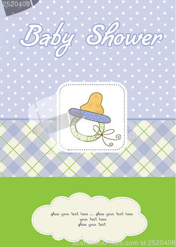 Image of new baby boy shower card