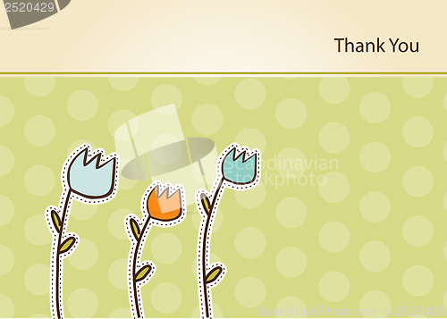 Image of thank you flowers card