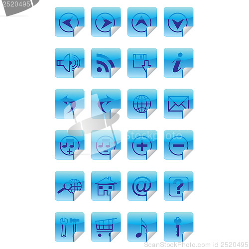 Image of internet icon, social media icon set