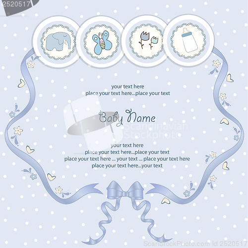 Image of baby boy announcement card