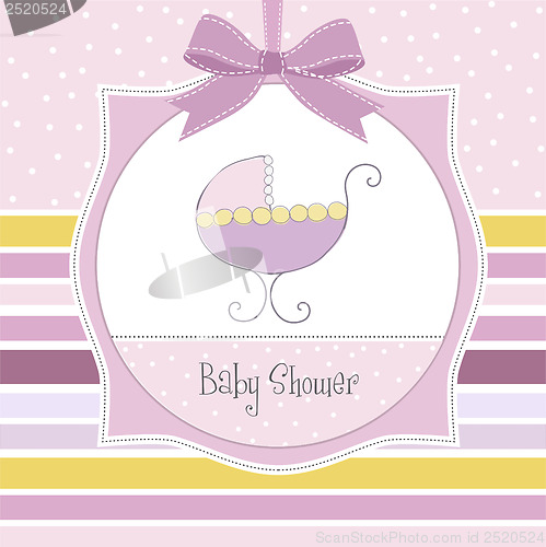 Image of baby girl announcement card