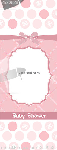 Image of baby girl shower card