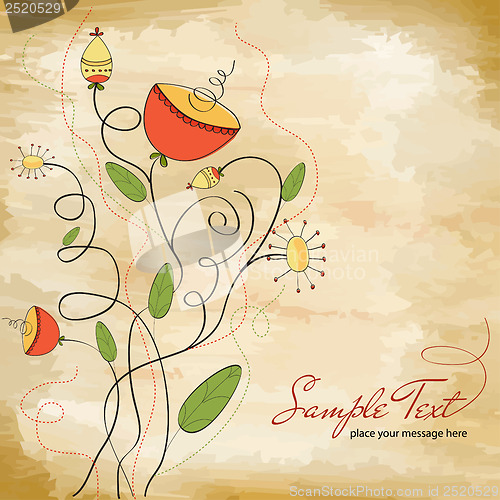 Image of seamless pattern background with flowers
