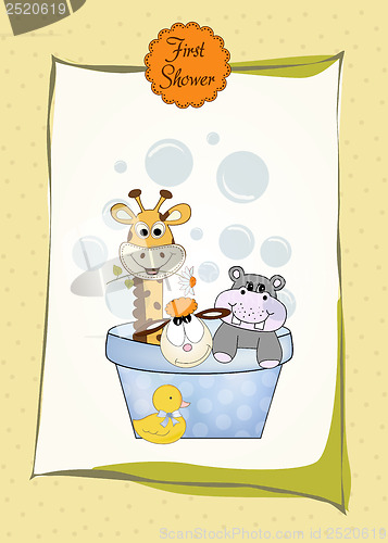 Image of baby boy shower card