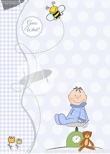 Image of baby boy shower announcement