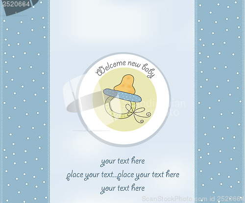 Image of new baby boy shower card