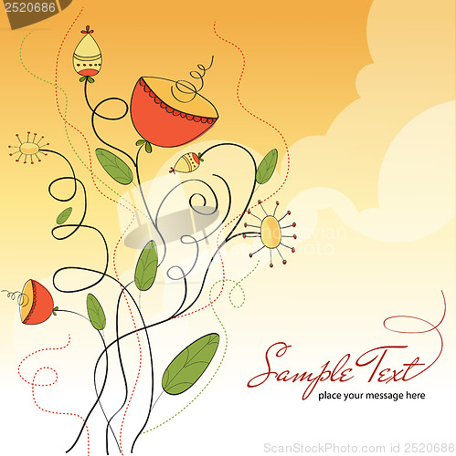 Image of seamless pattern background with flowers