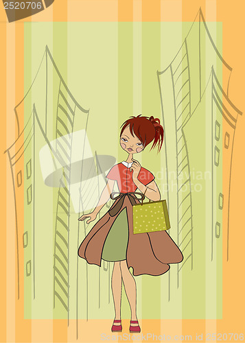 Image of girl at shopping