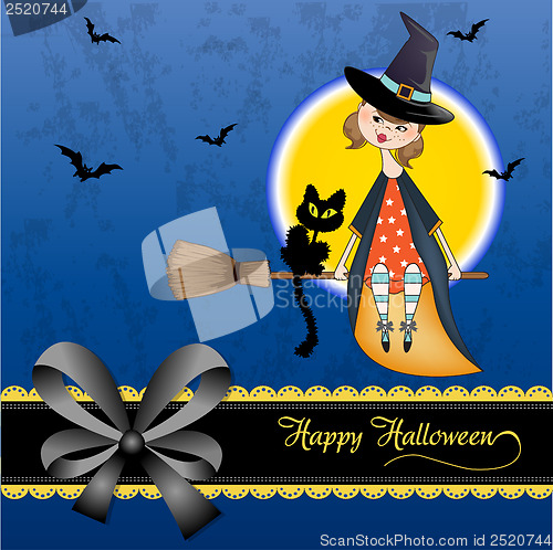 Image of Halloween witch background