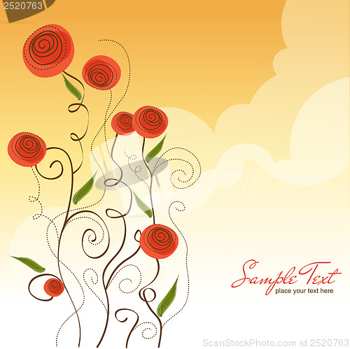 Image of seamless pattern background with flowers
