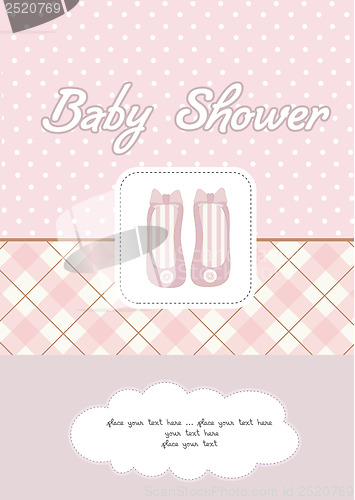 Image of baby girl shower card