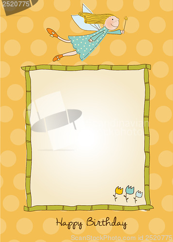 Image of Happy Birthday Greeting Card - Vector Illustration