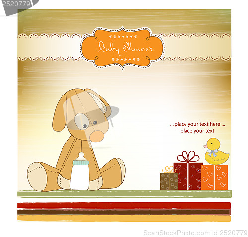 Image of baby shower card with puppy