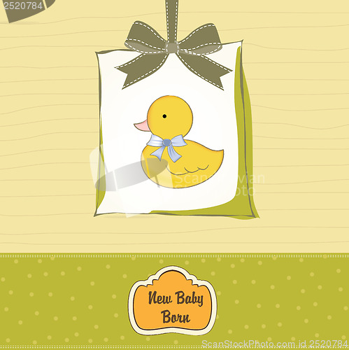 Image of baby shower card with little duck