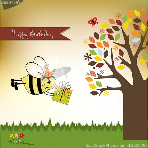 Image of birthday card with bee