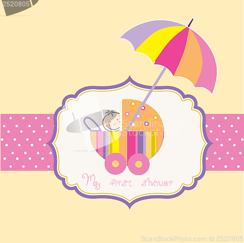 Image of baby girl announcement card