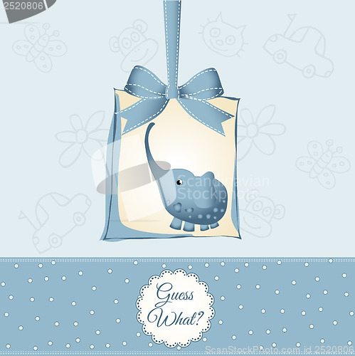 Image of new baby boy announcement card