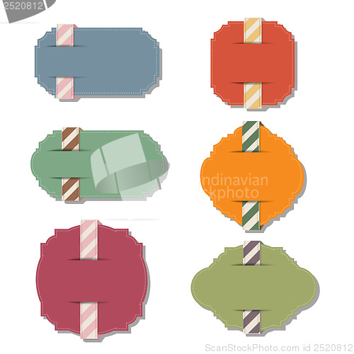 Image of Label items set isolated on white format