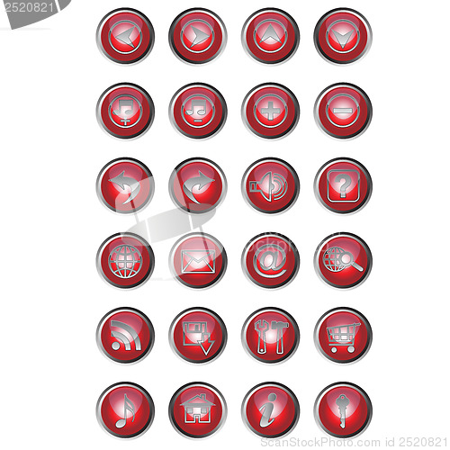 Image of internet icon, social media icon set