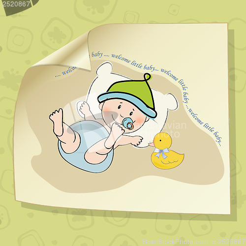 Image of baby boy shower card