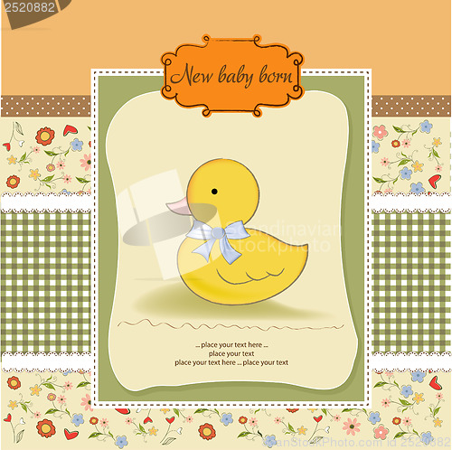 Image of baby shower card with little duc