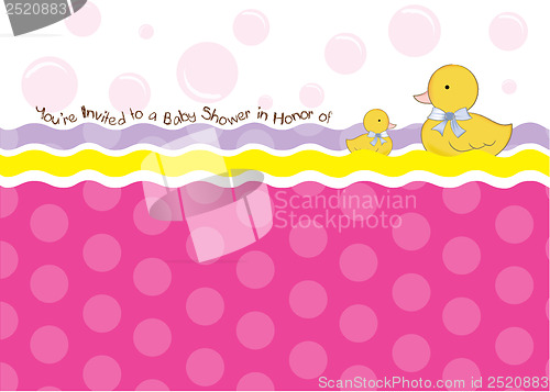 Image of baby shower card with duck toys