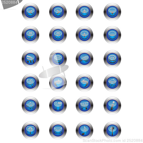 Image of internet icon, social media icon set