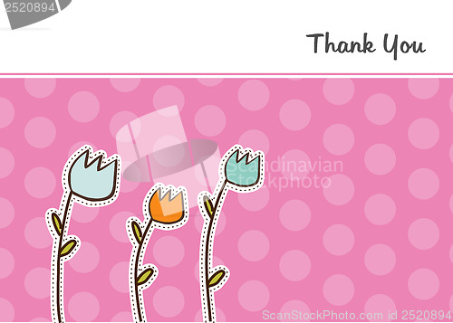 Image of  thank you flowers card