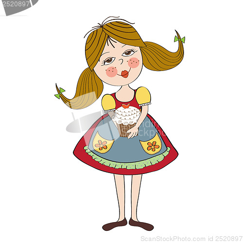 Image of girl with birthday cake