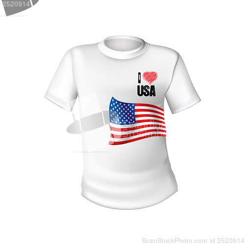 Image of American stylish t-shirt