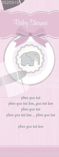 Image of romantic baby girl announcement card