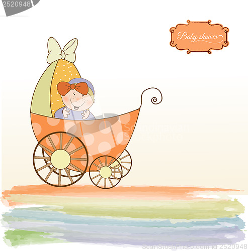 Image of baby girl announcement card