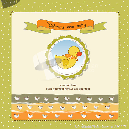 Image of baby shower card with little duck