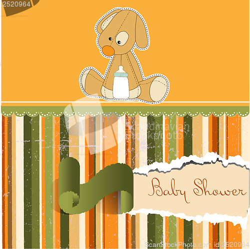 Image of baby shower card with puppy