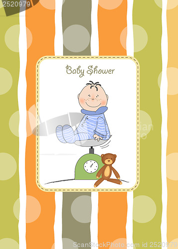 Image of baby boy shower announcement