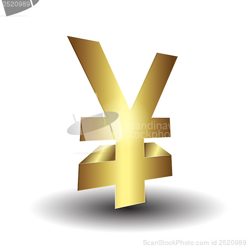 Image of 3d yen sign