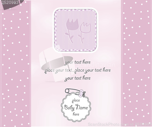 Image of baby girl shower card