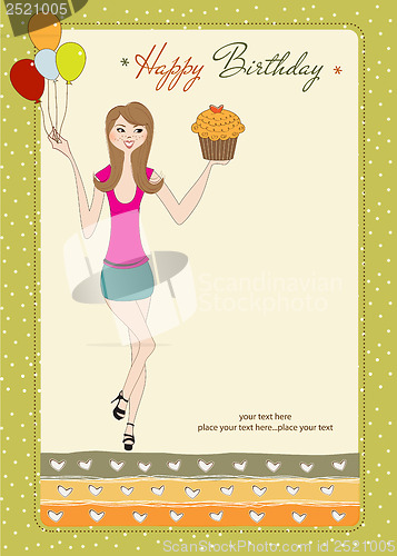 Image of Sweet Sixteen Birthday card with young girl