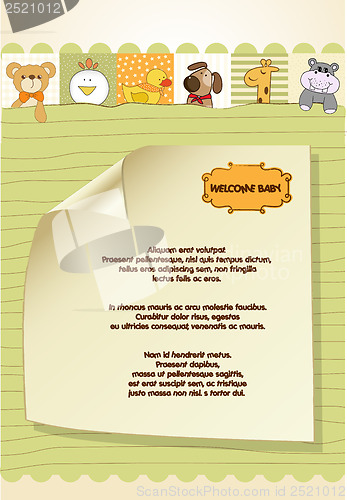 Image of baby shower announcement card